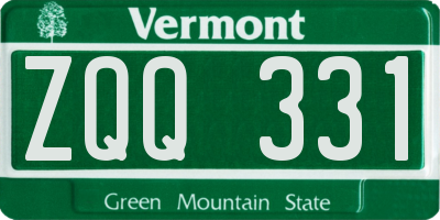 VT license plate ZQQ331