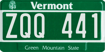VT license plate ZQQ441