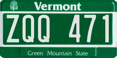 VT license plate ZQQ471
