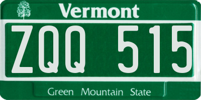VT license plate ZQQ515