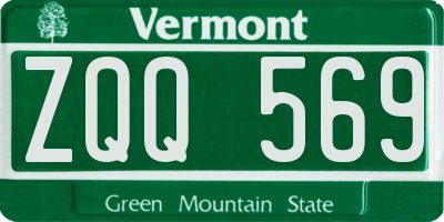 VT license plate ZQQ569