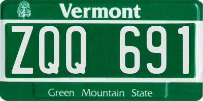 VT license plate ZQQ691