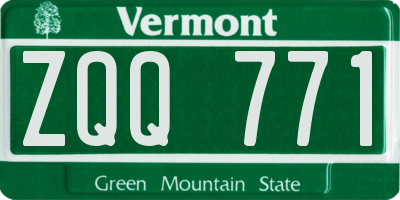 VT license plate ZQQ771