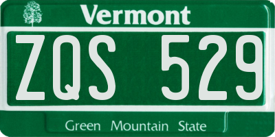 VT license plate ZQS529