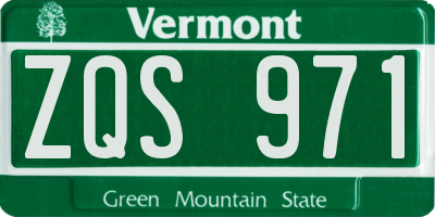 VT license plate ZQS971