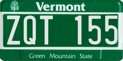 VT license plate ZQT155