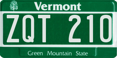 VT license plate ZQT210