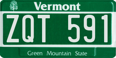 VT license plate ZQT591