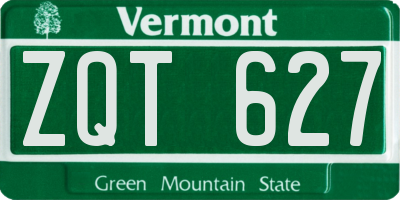 VT license plate ZQT627