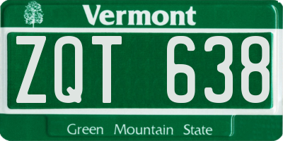 VT license plate ZQT638