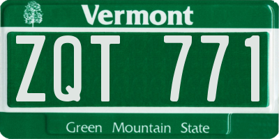 VT license plate ZQT771