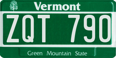 VT license plate ZQT790