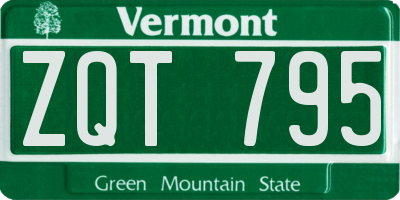 VT license plate ZQT795
