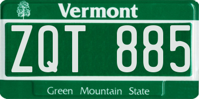VT license plate ZQT885