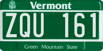 VT license plate ZQU161
