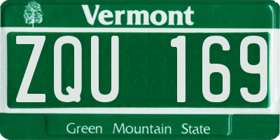 VT license plate ZQU169