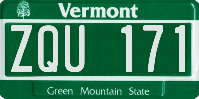 VT license plate ZQU171