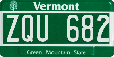 VT license plate ZQU682