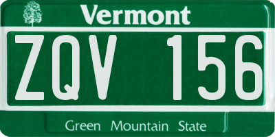 VT license plate ZQV156