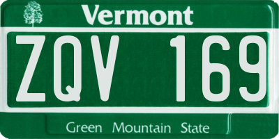 VT license plate ZQV169
