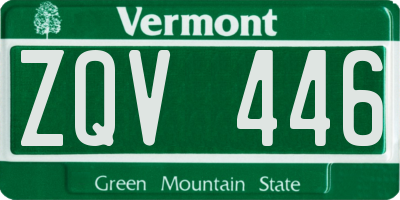 VT license plate ZQV446