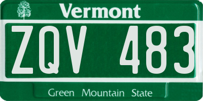 VT license plate ZQV483