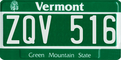 VT license plate ZQV516