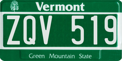 VT license plate ZQV519