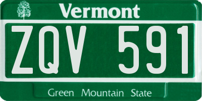 VT license plate ZQV591