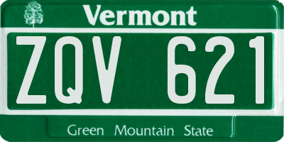 VT license plate ZQV621