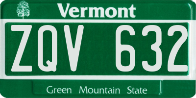 VT license plate ZQV632