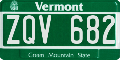 VT license plate ZQV682