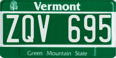 VT license plate ZQV695
