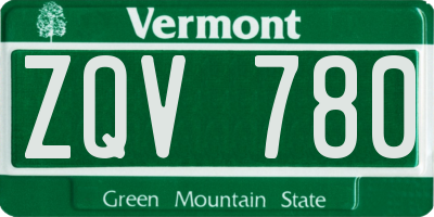 VT license plate ZQV780