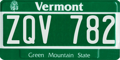 VT license plate ZQV782
