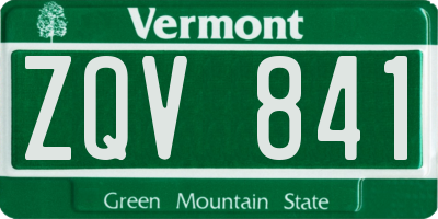 VT license plate ZQV841