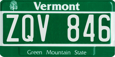 VT license plate ZQV846