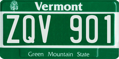 VT license plate ZQV901