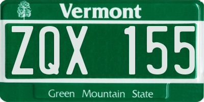 VT license plate ZQX155