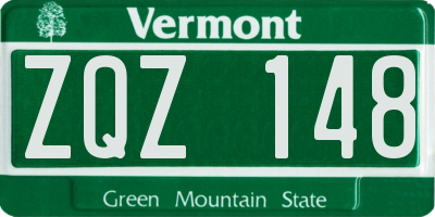 VT license plate ZQZ148