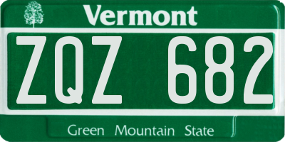 VT license plate ZQZ682