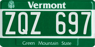 VT license plate ZQZ697