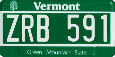 VT license plate ZRB591