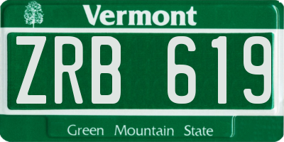 VT license plate ZRB619