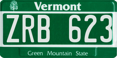 VT license plate ZRB623