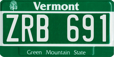 VT license plate ZRB691
