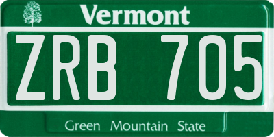 VT license plate ZRB705