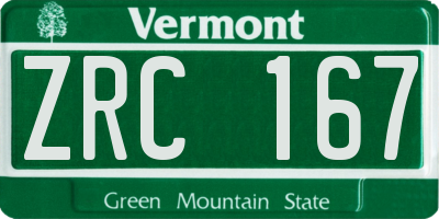 VT license plate ZRC167