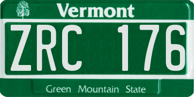 VT license plate ZRC176
