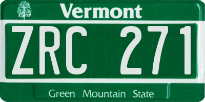 VT license plate ZRC271